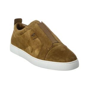Christian Louboutin St Louis Suede Slip-On Sneaker, Brown